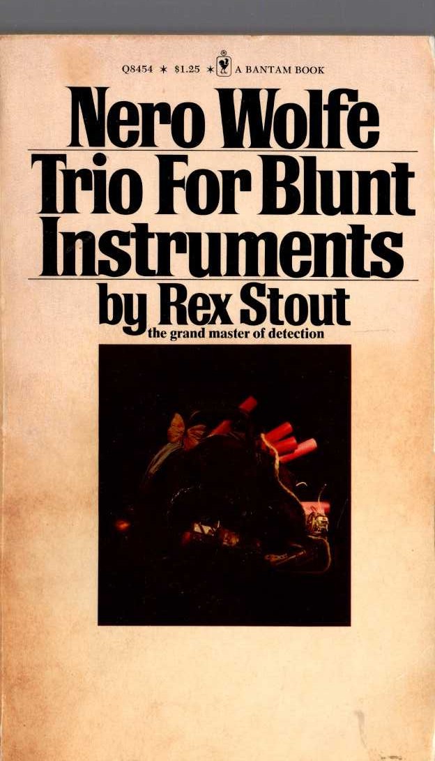 Rex Stout  TRIO FOR BLUNT INSTRUMENTS front book cover image