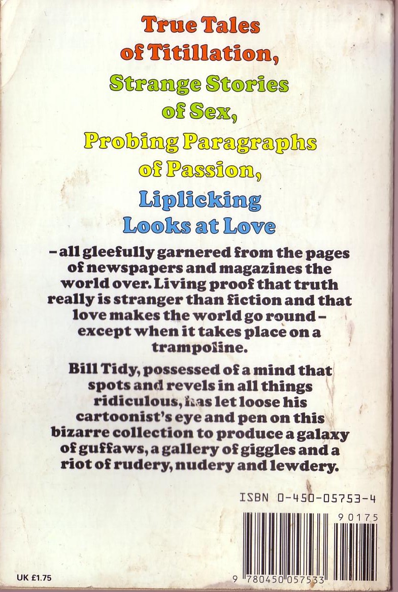 Bill Tidy  BILL TIDY'S LITTLE RUDE BOOK magnified rear book cover image