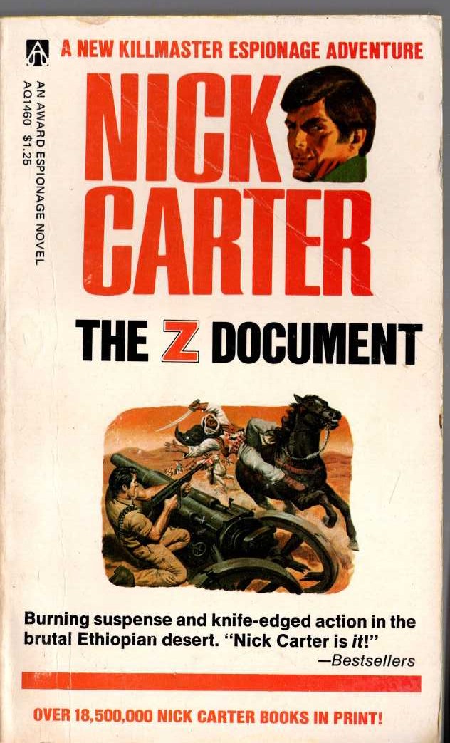Nick Carter  THE Z DOCUMENT front book cover image