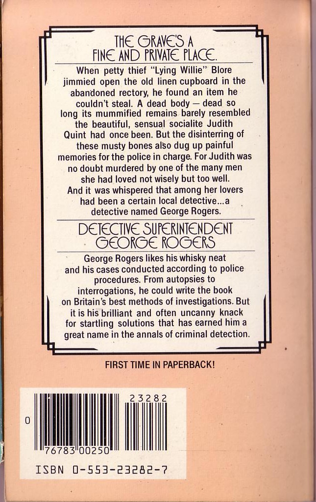 Jonathan Ross  A RATTLING OF OLD BONES magnified rear book cover image