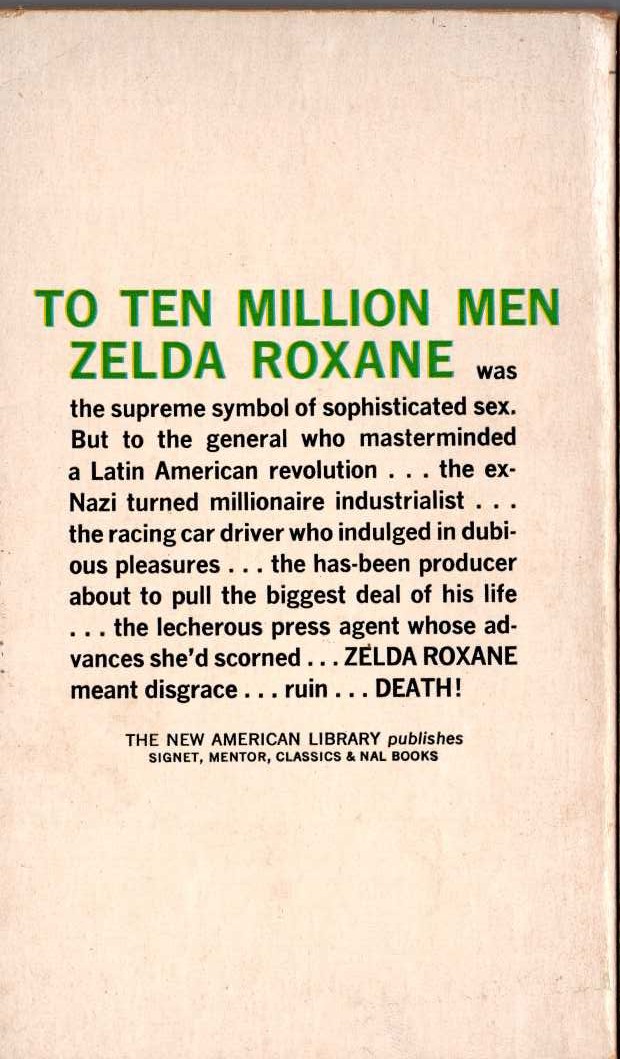 Carter Brown  ZELDA magnified rear book cover image