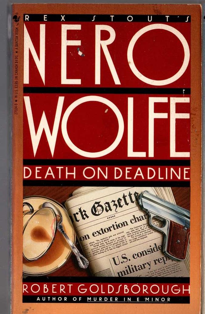 Rex Stout  DEATH ON DEADLINE (Nero Wolfe) front book cover image