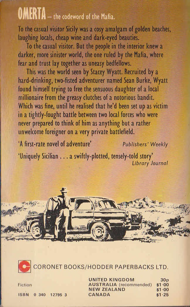 Jack Higgins  IN THE HOUR BEFORE MIDNIGHT magnified rear book cover image