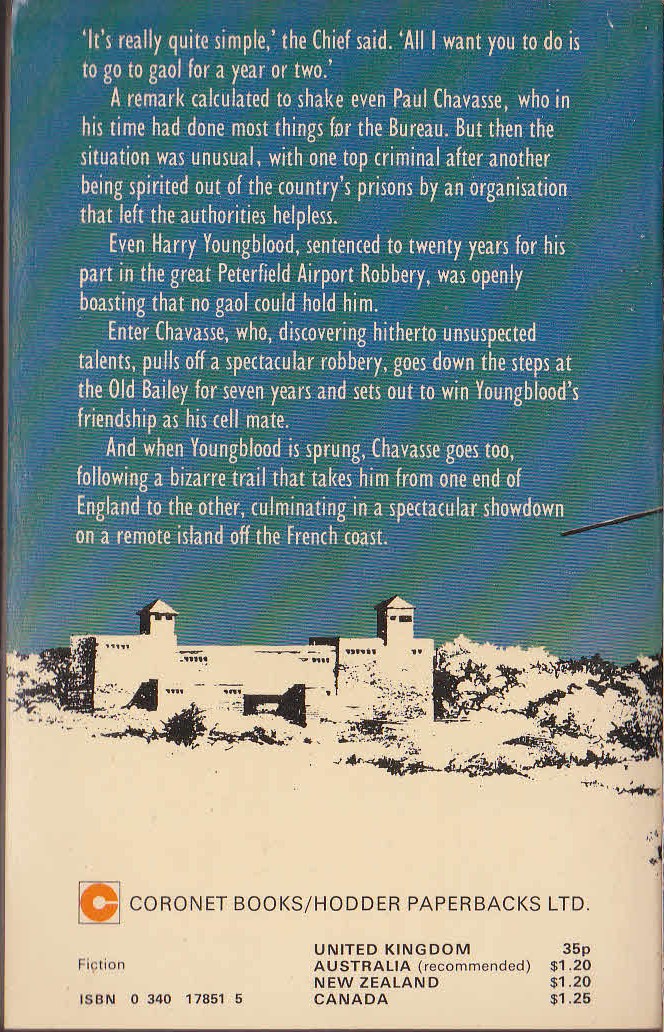 Jack Higgins  DARK SIDE OF THE STREET magnified rear book cover image