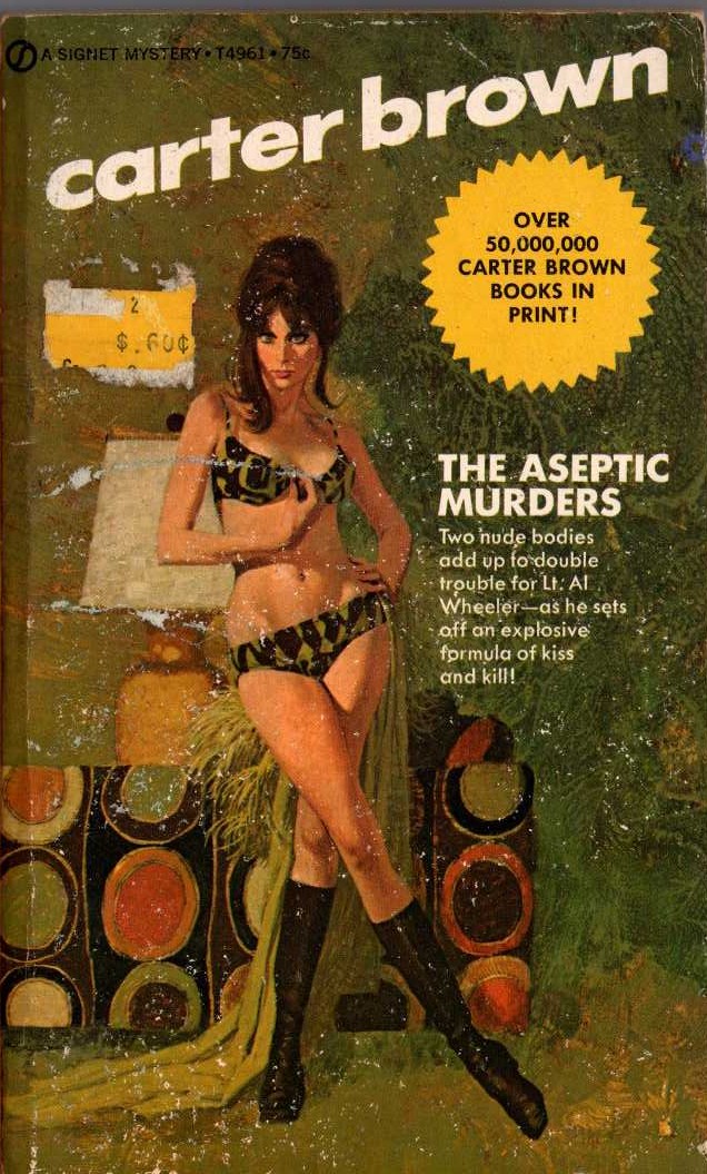 Carter Brown  THE ASEPTIC MURDERS front book cover image