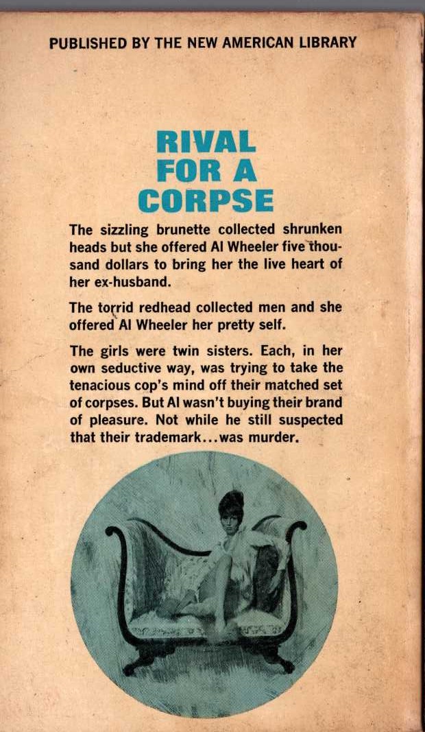 Carter Brown  THE PASSIONATE magnified rear book cover image