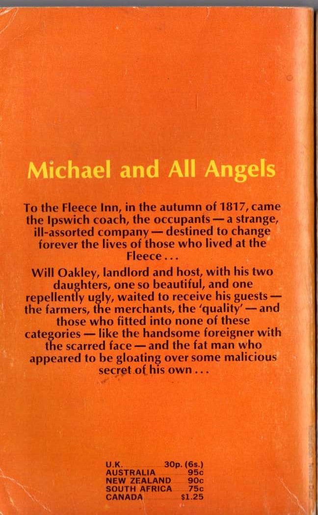 Norah Lofts  MICHAEL AND ALL ANGELS magnified rear book cover image