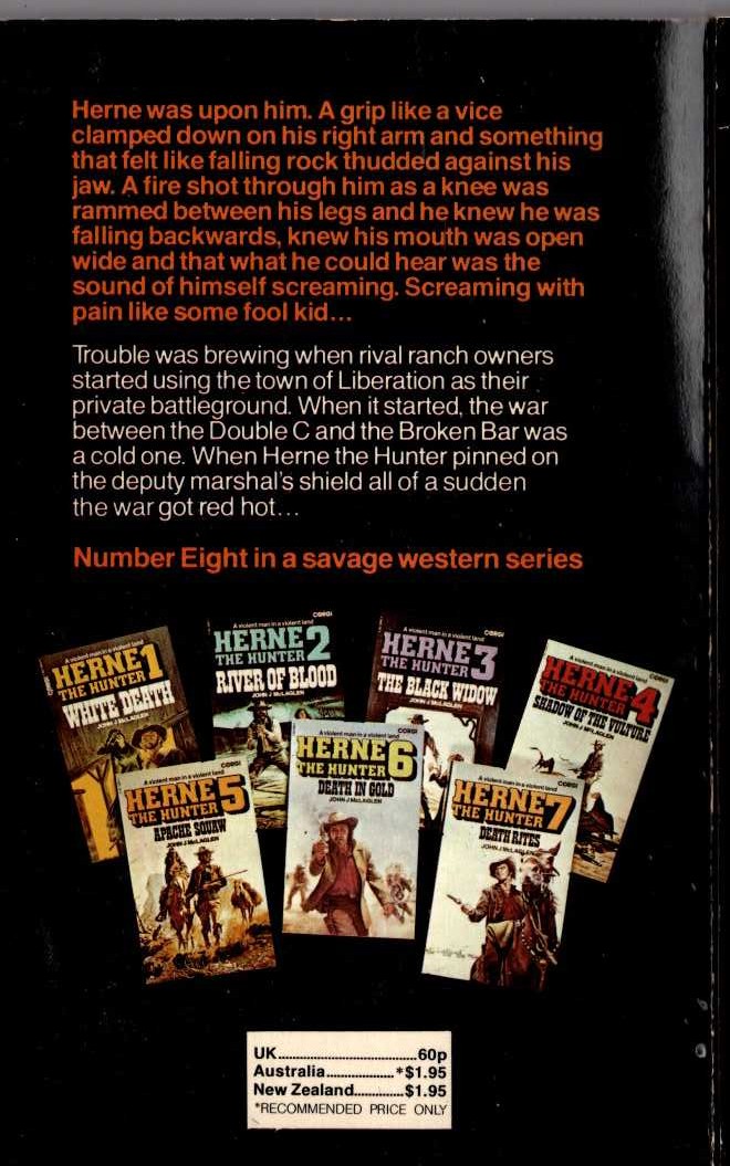 John McLaglen  HERNE THE HUNTER 8: CROSS-DRAW magnified rear book cover image
