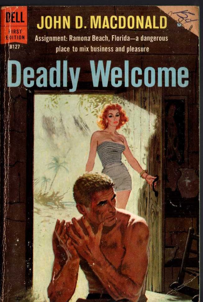 John D. MacDonald  DEADLY WELCOME front book cover image
