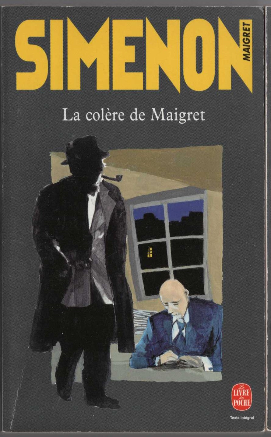 Georges Simenon  LA COLERE DE MAIGRET front book cover image