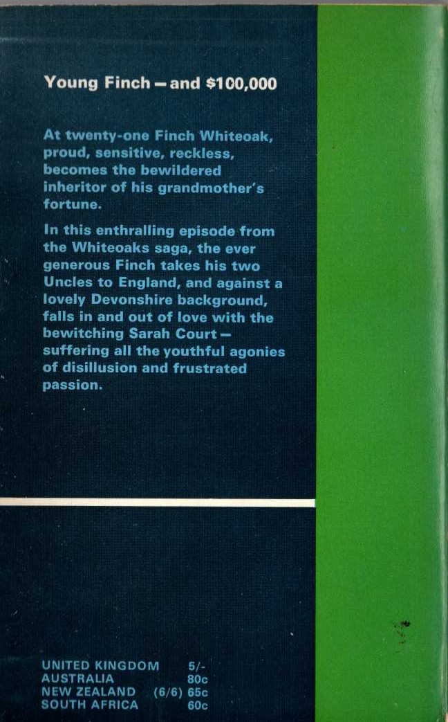 Mazo de la Roche  FINCH'S FORTUNE magnified rear book cover image