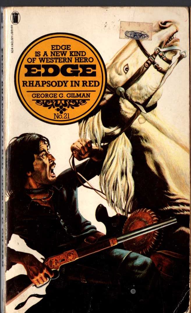 George G. Gilman  EDGE 21: RHAPSODY IN RED front book cover image