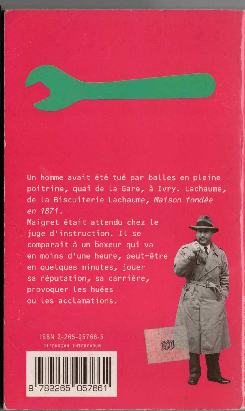 Georges Simenon  MAIGRET ET LES TEMOINS RECALCITRANTS magnified rear book cover image