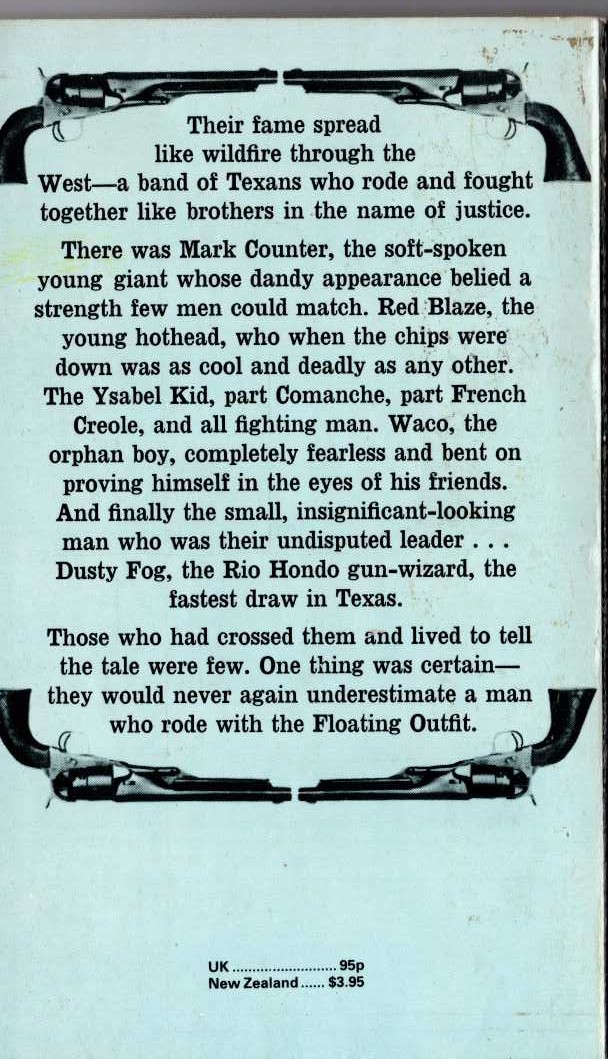 J.T. Edson  THE HARD RIDERS magnified rear book cover image