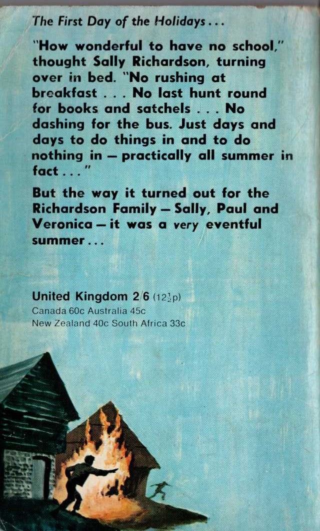 Malcolm Saville  ALL SUMMER THROUGH magnified rear book cover image