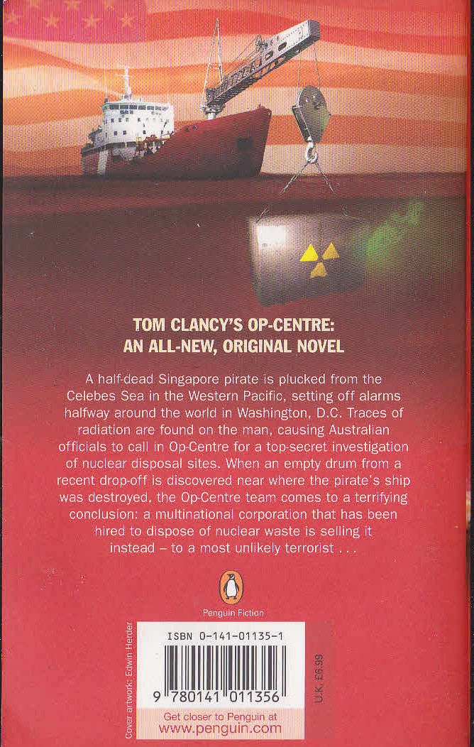Tom Clancy  TOM CLANCY'S OP-CENTRE: SEA OF FIRE magnified rear book cover image