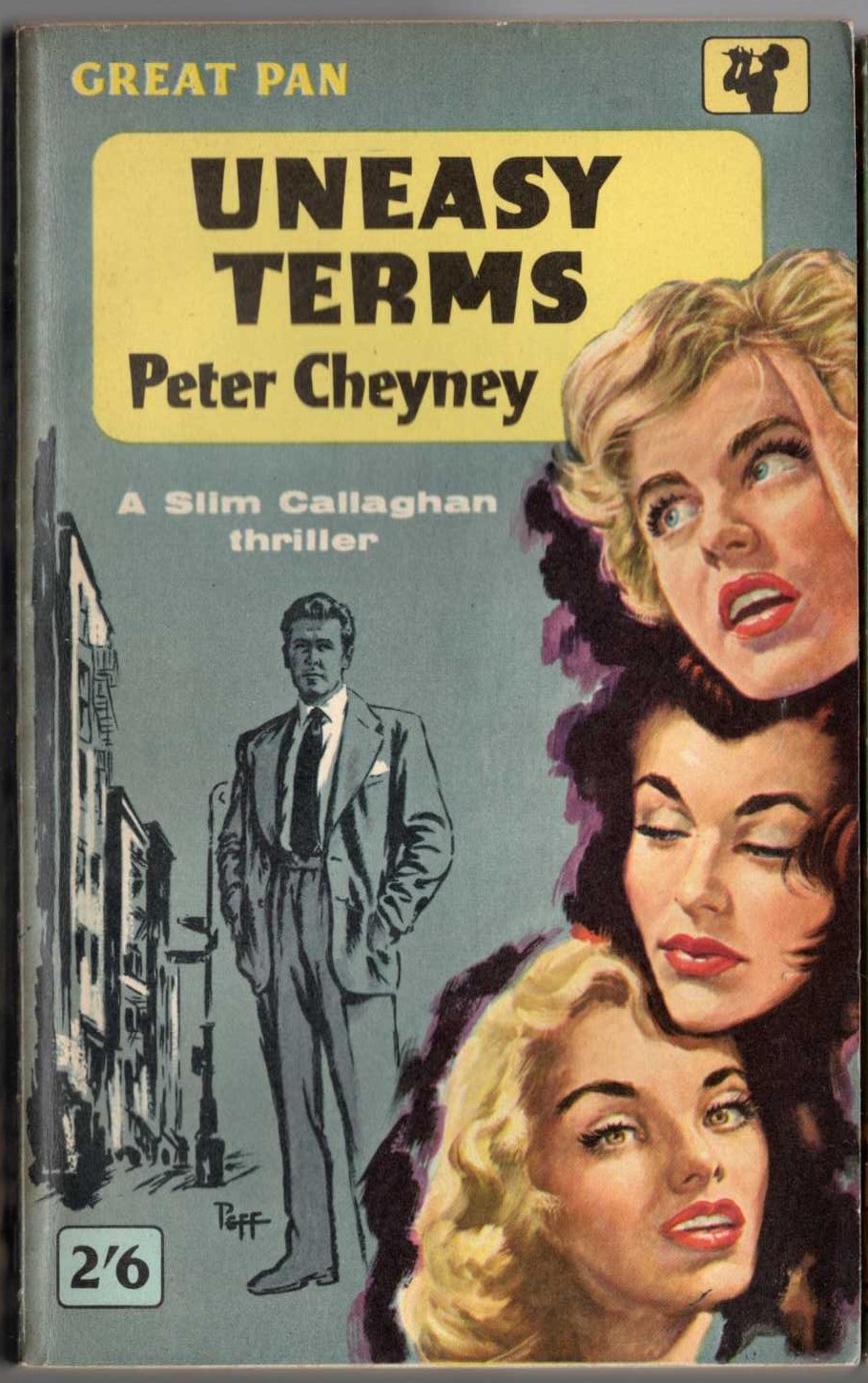 Peter Cheyney  UNEASY TERMS front book cover image