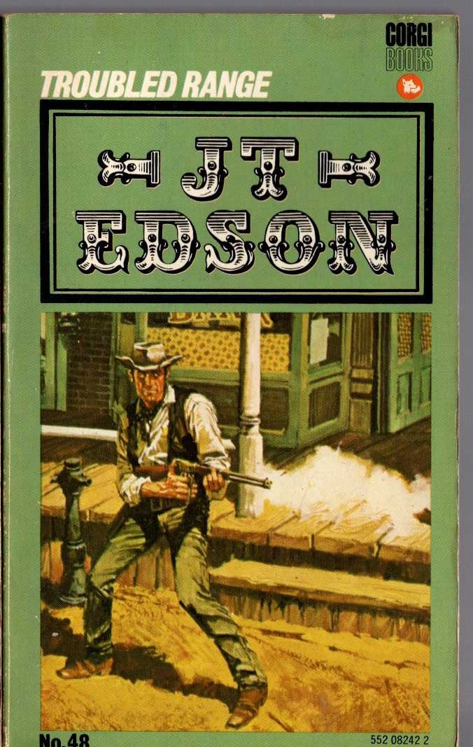 J.T. Edson  TROUBLED RANGE front book cover image