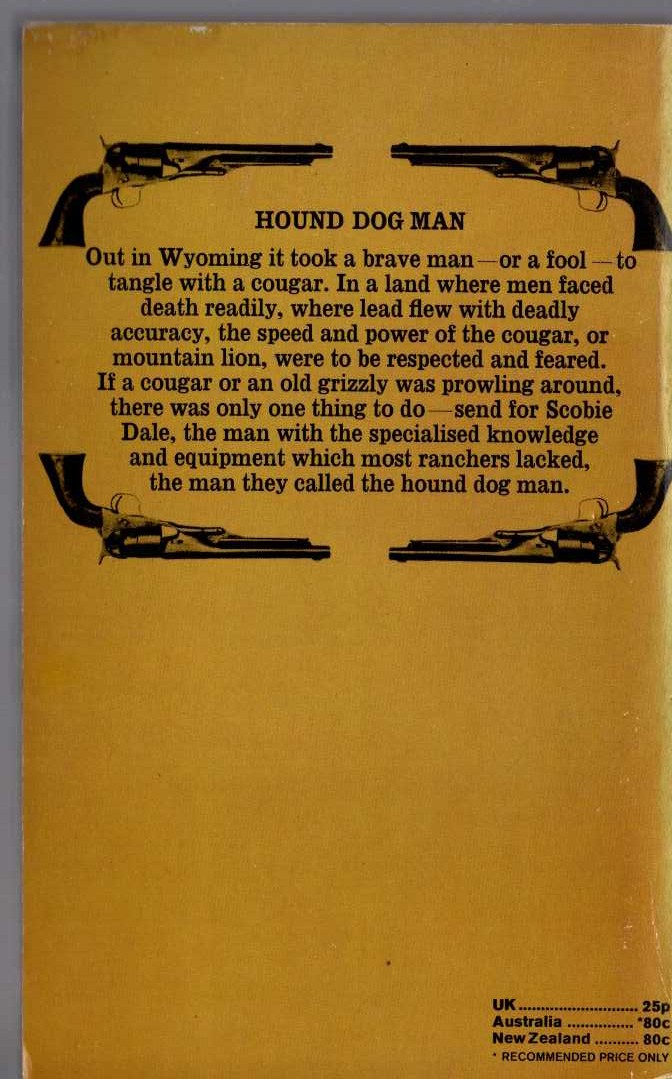 J.T. Edson  HOUND DOG MAN magnified rear book cover image