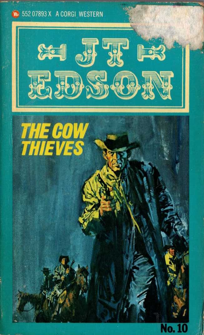 J.T. Edson  THE COW THIEVES front book cover image