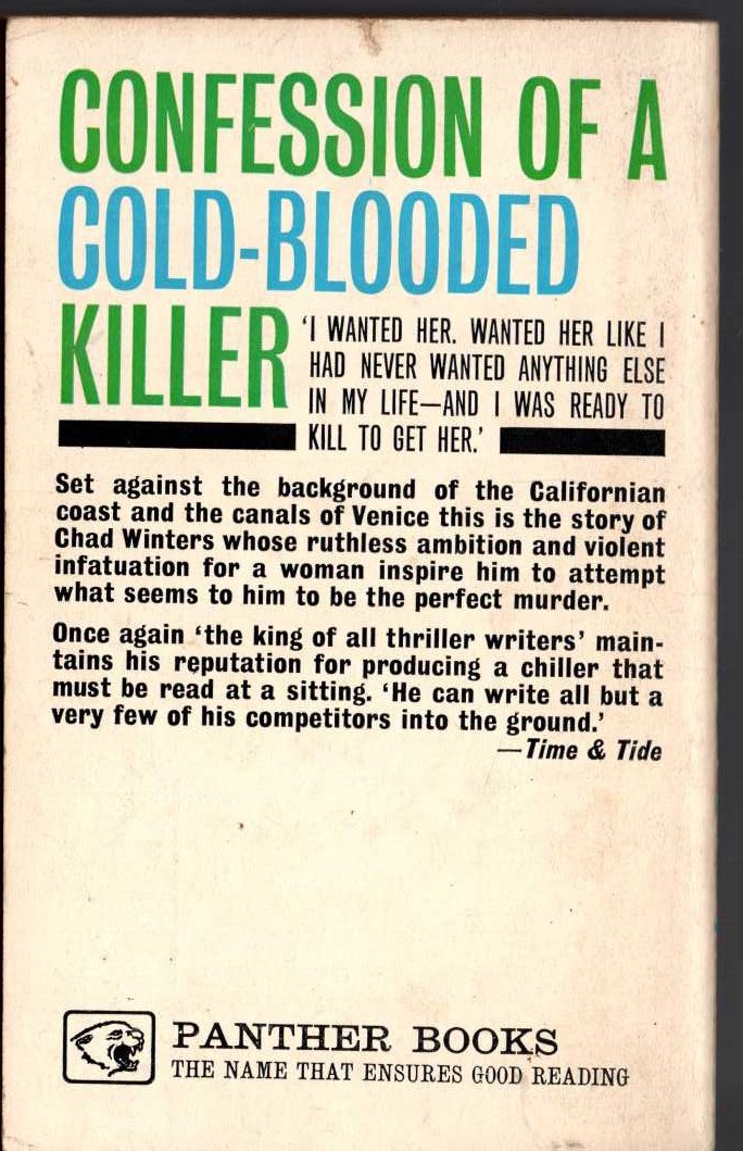 James Hadley Chase  THE SUCKER PUNCH magnified rear book cover image