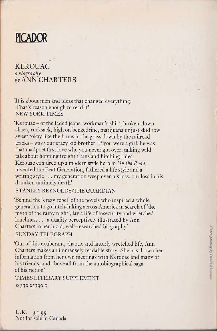 (Ann Charters) [JACK] KEROUAC magnified rear book cover image