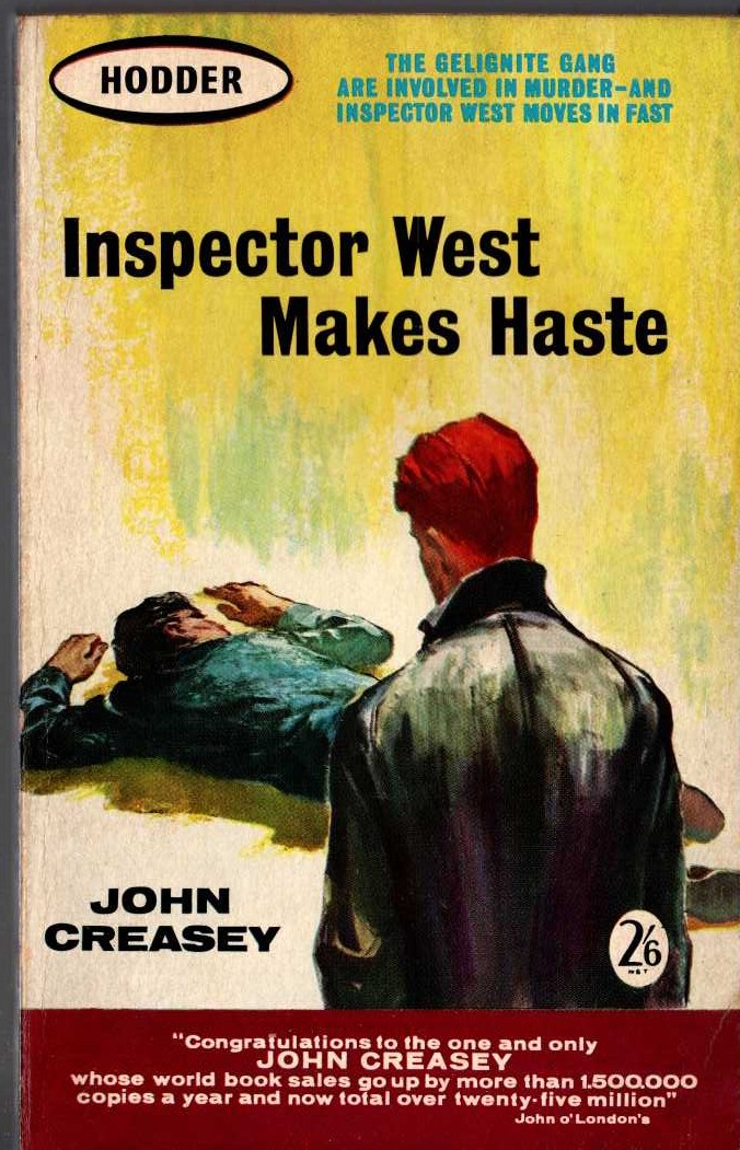 John Creasey  INSPECTOR WEST MAKES HASTE front book cover image