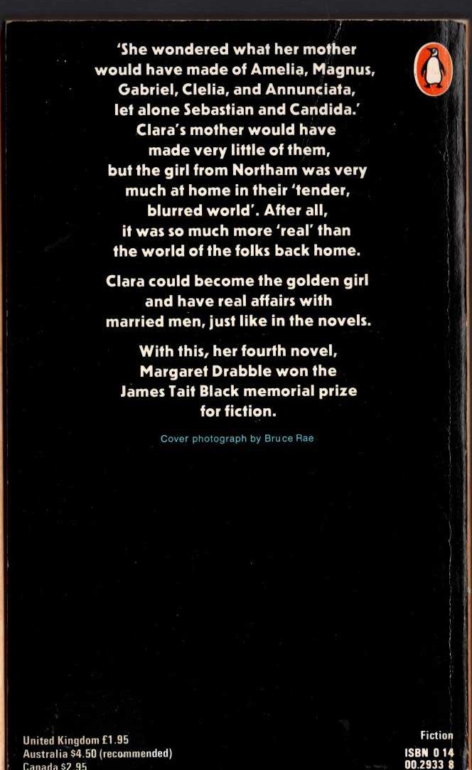 Margaret Drabble  JERUSALEM THE GOLDEN magnified rear book cover image