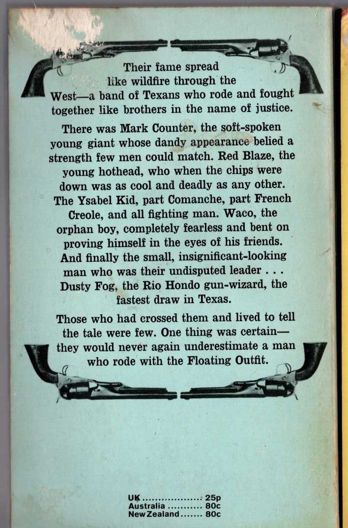 J.T. Edson  THE HARD RIDERS magnified rear book cover image