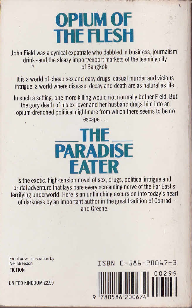 John Ralston Saul  THE PARADISE EATER magnified rear book cover image