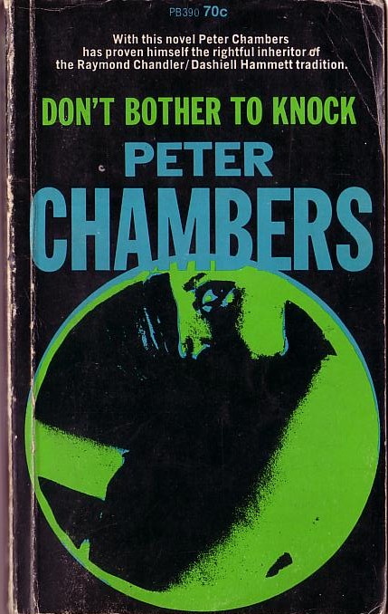 Peter Chambers  DON'T BOTHER TO KNOCK front book cover image