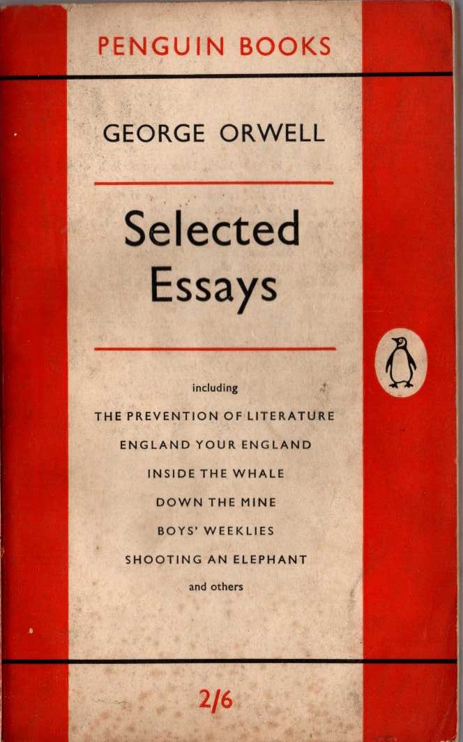 George Orwell  SELECTED ESSAYS front book cover image