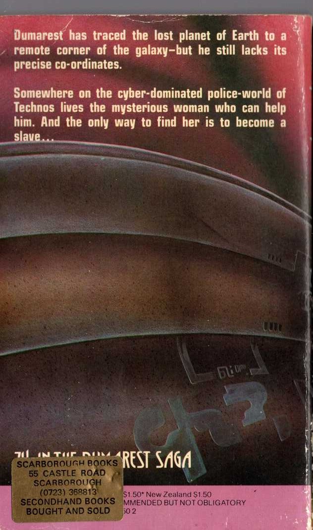 E.C. Tubb  TECHNOS magnified rear book cover image