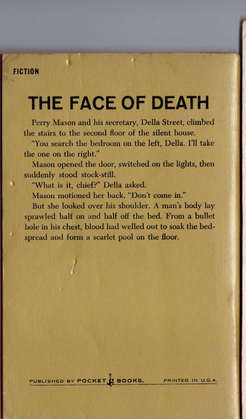 Erle Stanley Gardner  THE CASE OF THE EMPTY TIN magnified rear book cover image