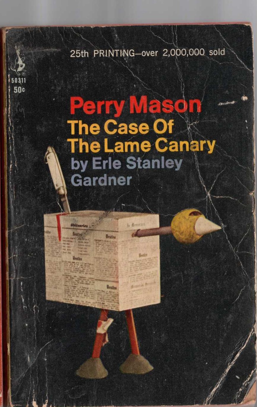 Erle Stanley Gardner  THE CASE OF THE LAME CANARY front book cover image