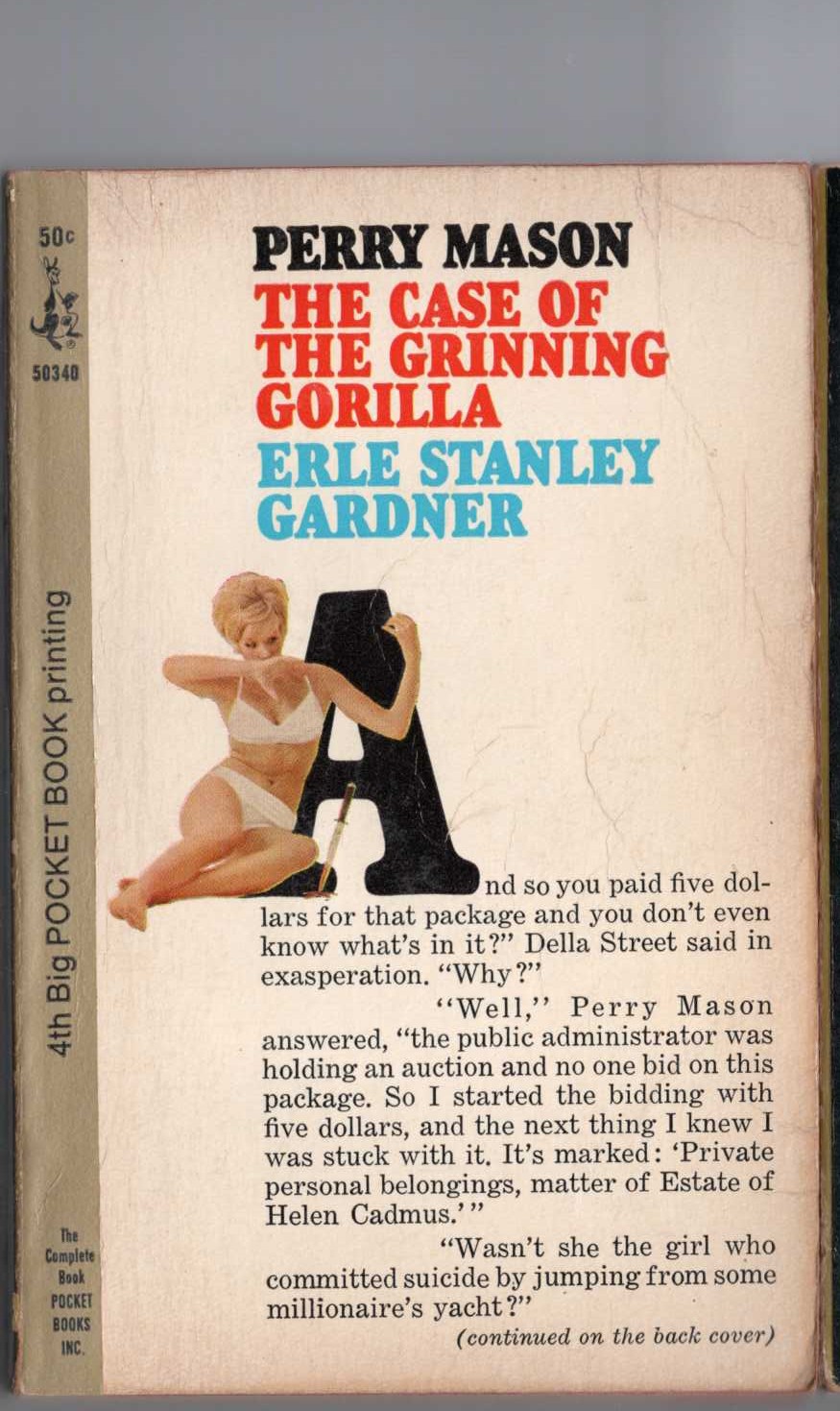 Erle Stanley Gardner  THE CASE OF THE GRINNING GORILLA front book cover image