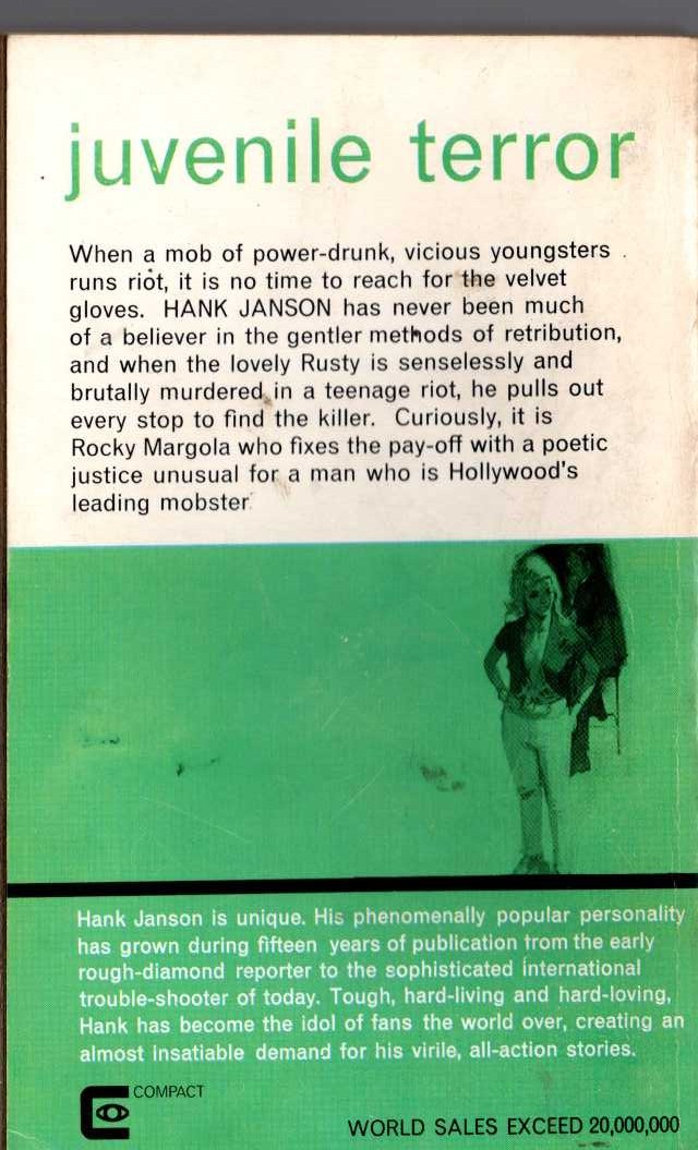 Hank Janson  MISSILE MOB magnified rear book cover image