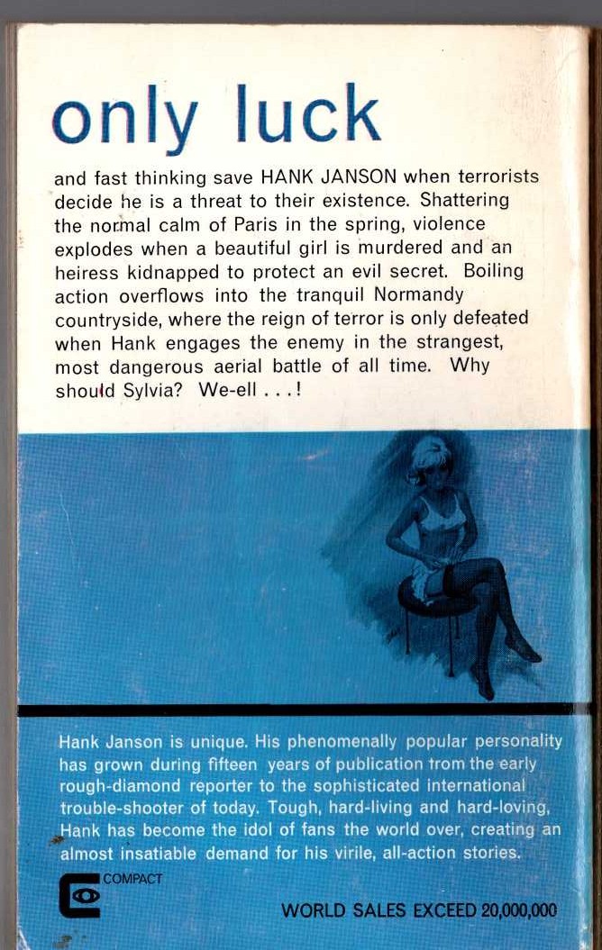 Hank Janson  WHY SHOULD SYLVIA? magnified rear book cover image
