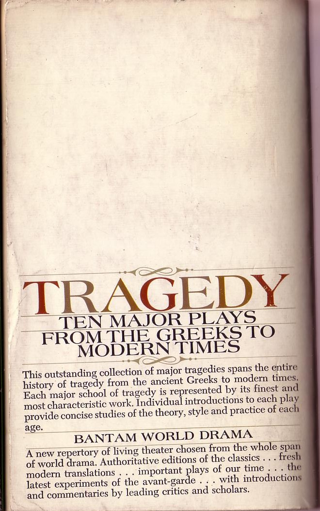 Various-Playwrights   TRAGEDY (Ten Major Plays) magnified rear book cover image