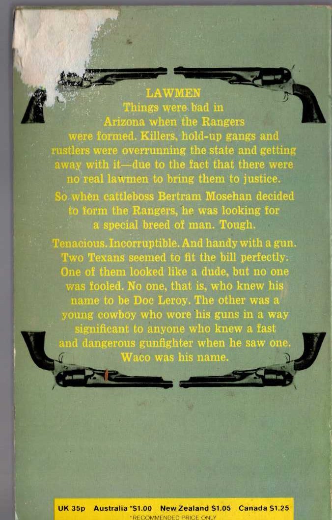 J.T. Edson  SAGEBRUSH SLEUTH magnified rear book cover image