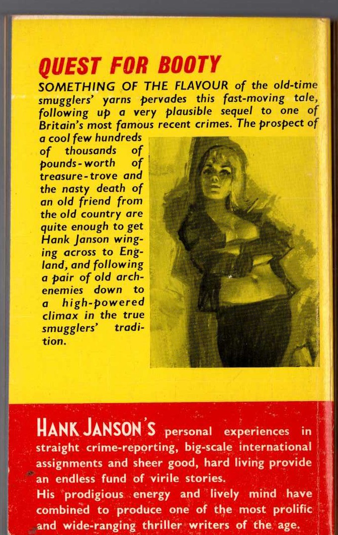 Hank Janson  THAT BRAIN AGAIN magnified rear book cover image