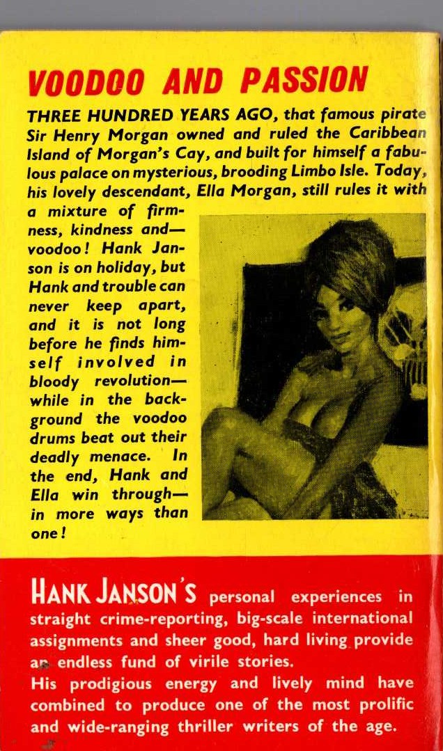 Hank Janson  LIMBO LOVER magnified rear book cover image