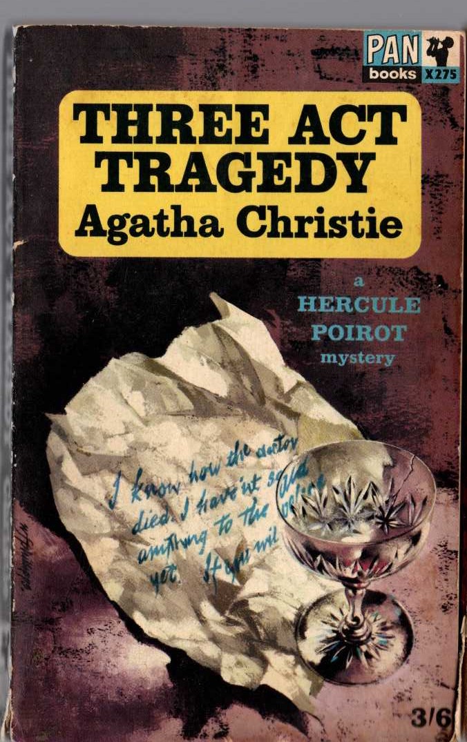 Agatha Christie  THREE ACT TRAGEDY front book cover image