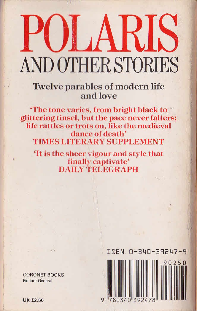 Fay Weldon  POLARIS and other stories magnified rear book cover image