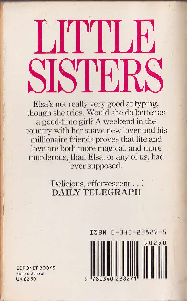 Fay Weldon  LITTLE SISTERS magnified rear book cover image