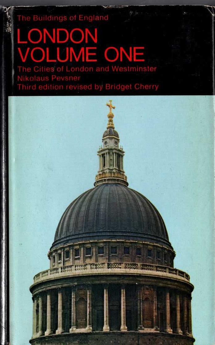 LONDON. Volume One. THE CITIES OF LONDON AND WESTMINSTER front book cover image