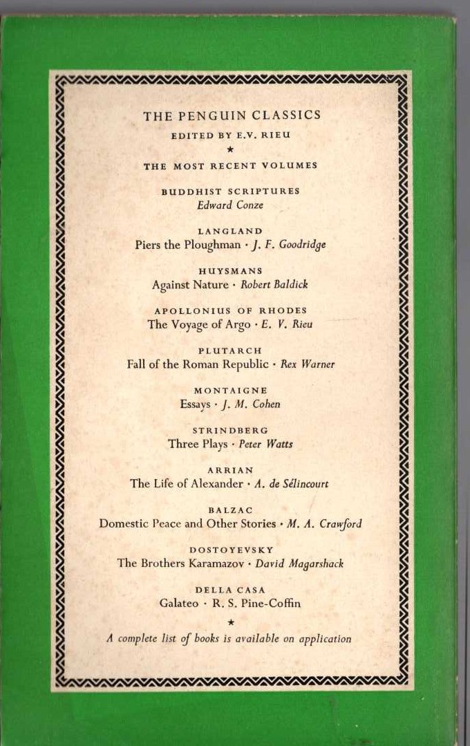 Moliere   THE MISANTHROPE and other plays magnified rear book cover image