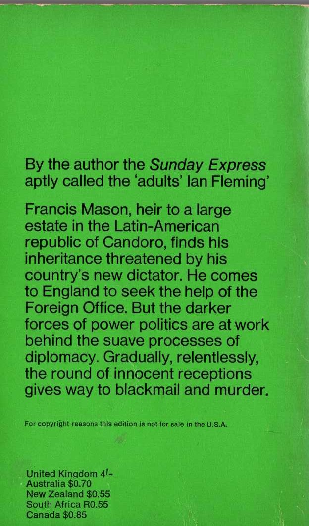 William Haggard  CLOSED CIRCUIT magnified rear book cover image
