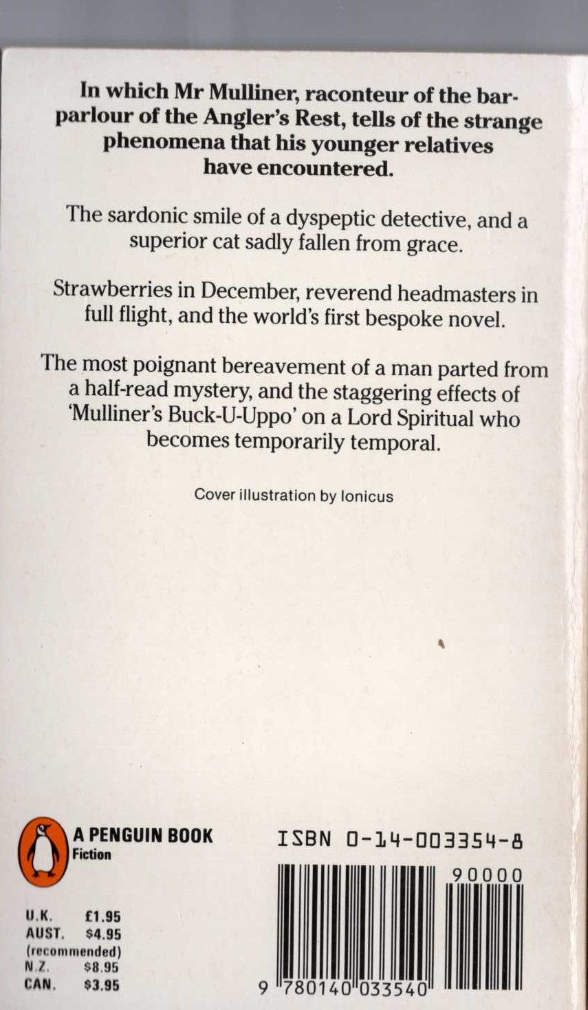 P.G. Wodehouse  MULLINER NIGHTS magnified rear book cover image