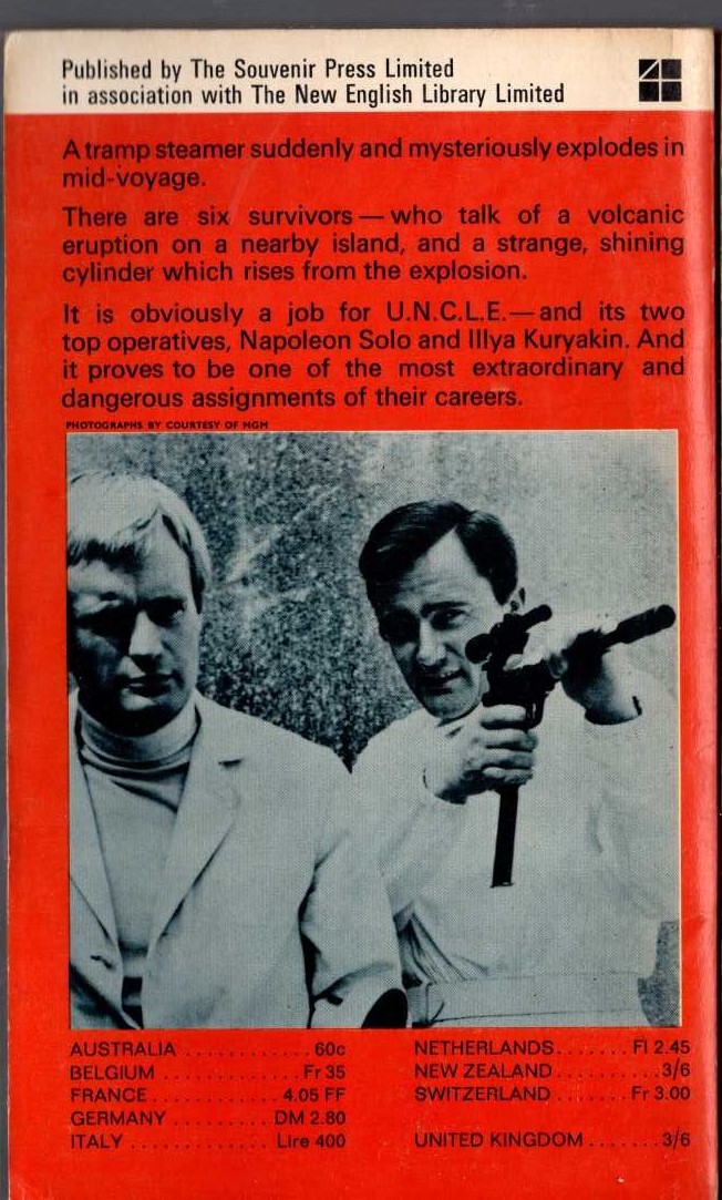 David McDaniel  THE MAN FROM U.N.C.L.E. (12): THE MONSTER WHEEL AFFAIR magnified rear book cover image